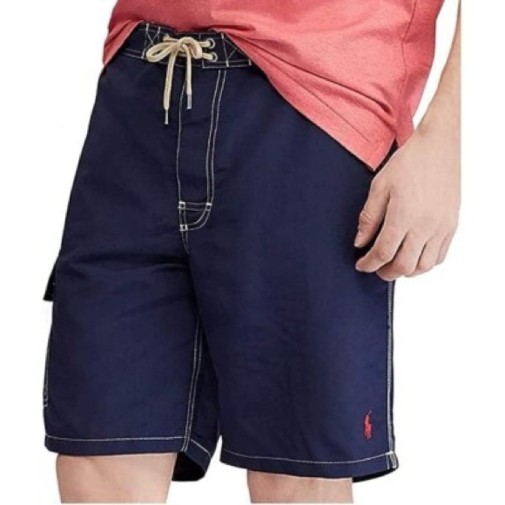 Polo Ralph Lauren Men's Size Large Core Replen Kailua Swim Trunks Shorts Blue